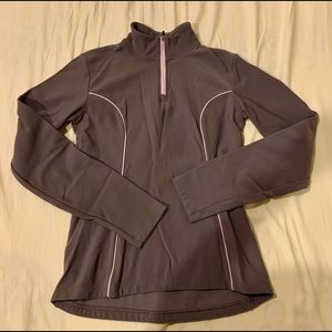 Zip up sports fleeced top